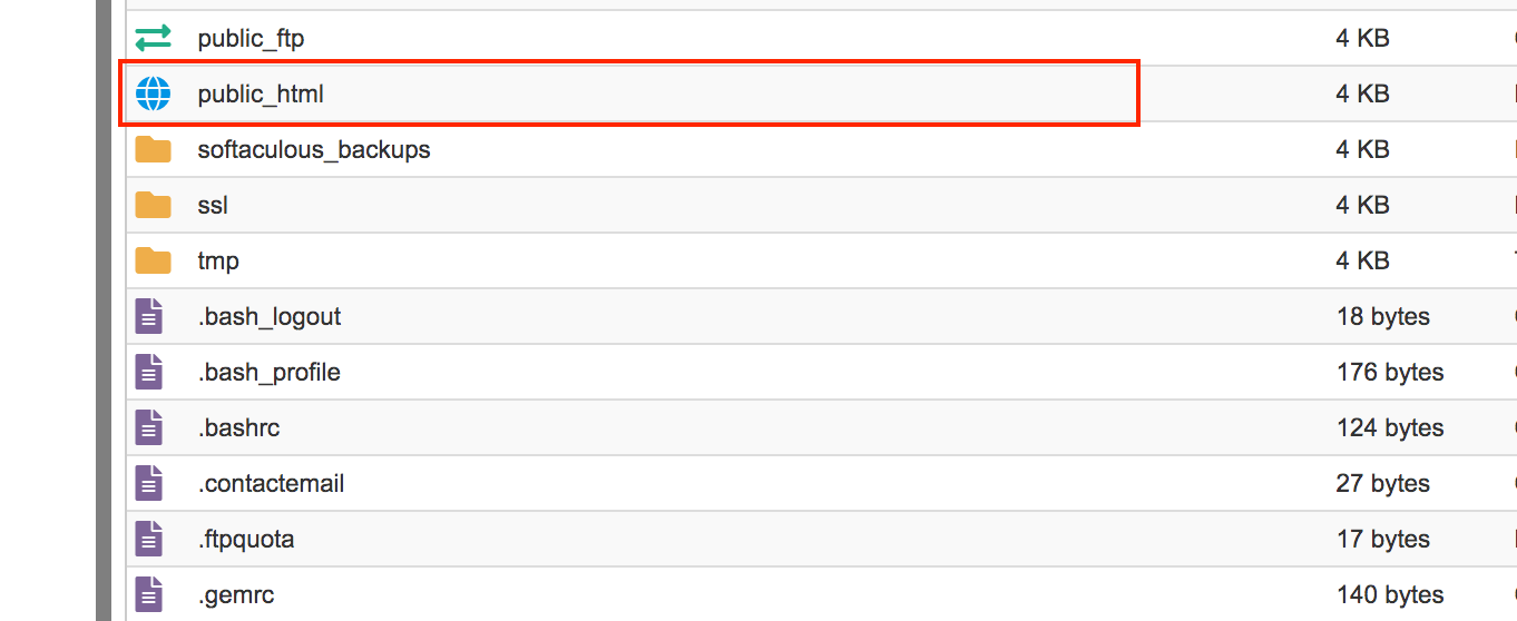 locating public_html