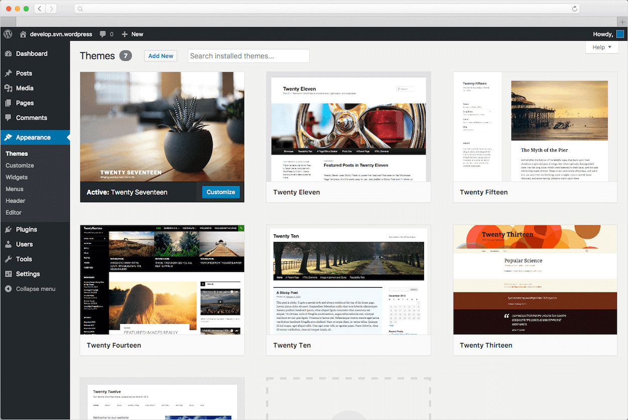 Install a WordPress Theme