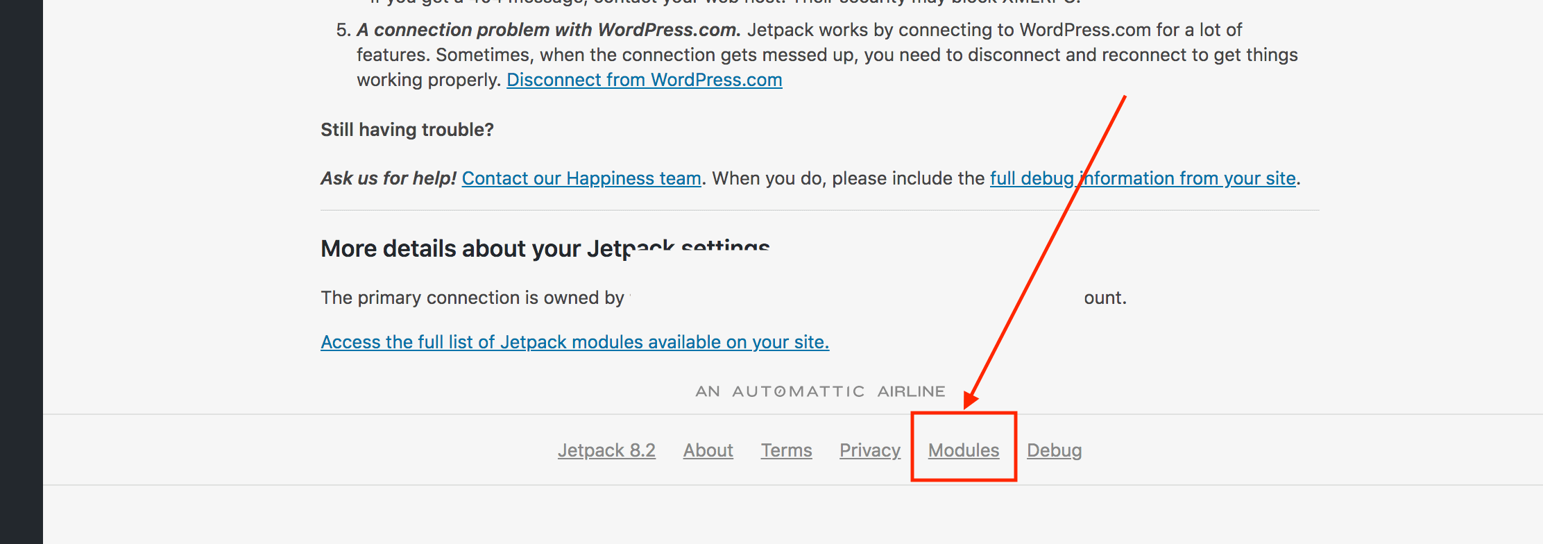 How to manage the JetPack plugin modules