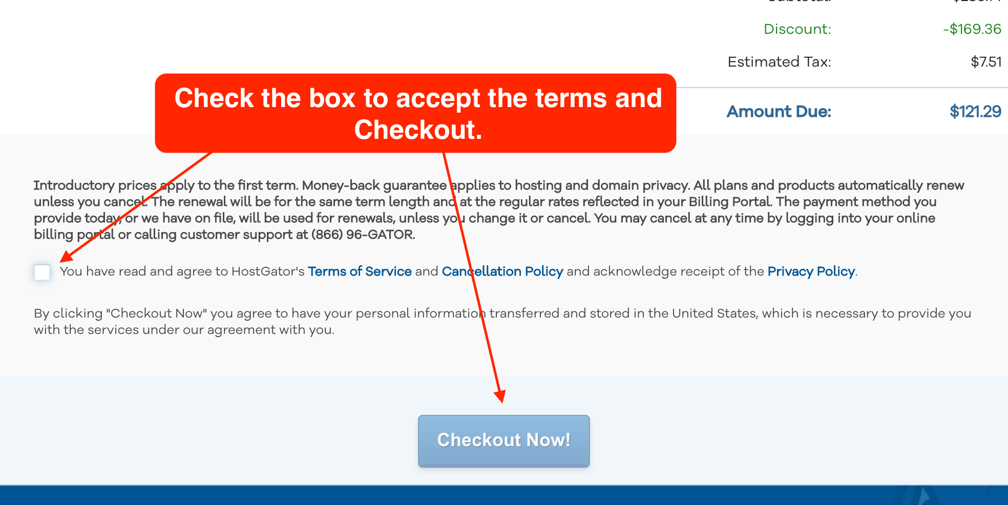 Checkout the web hosting plan