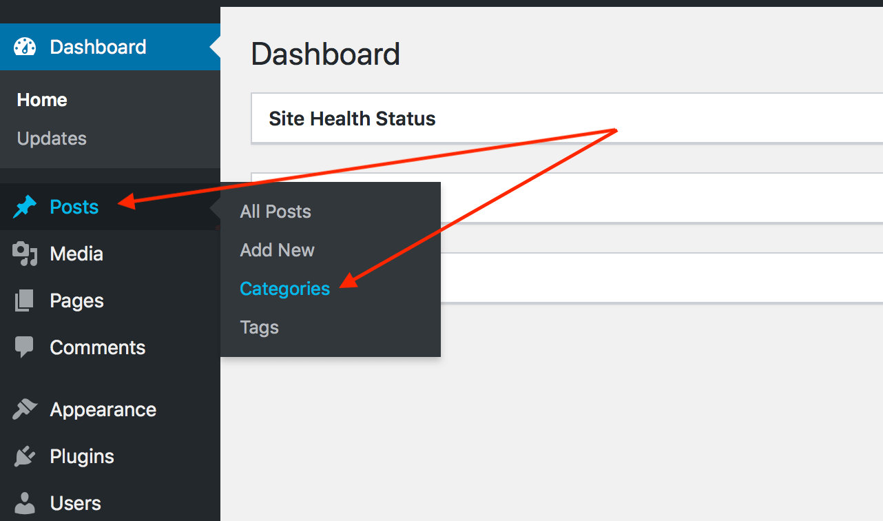 How to creat categories in WordPress blog